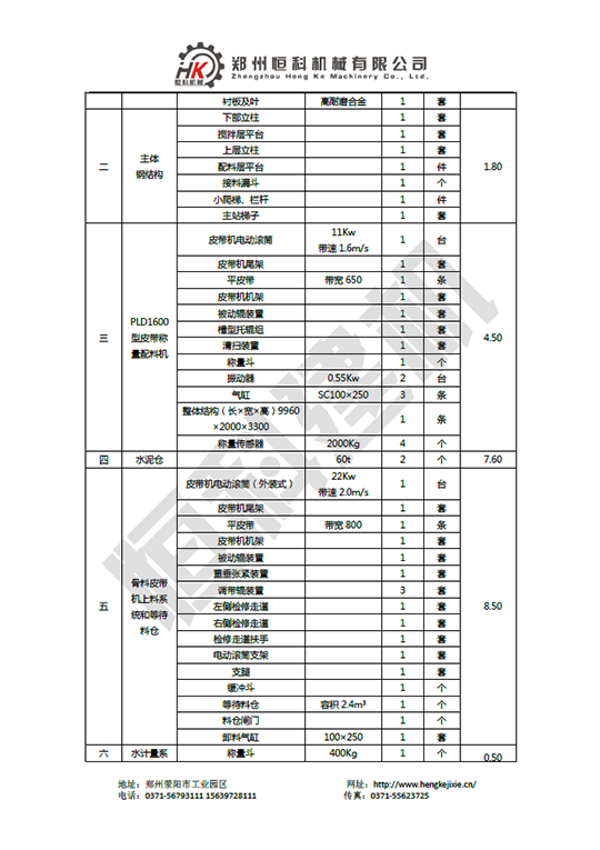 HZS60混凝土攪拌站報(bào)價(jià)單